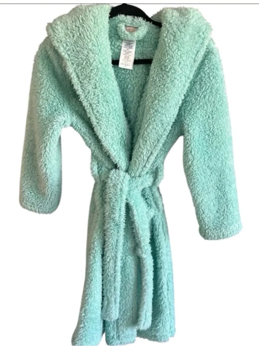 Pottery  Barn Teen Robe NWOT Hooded Bath Robe - Aqua size XS